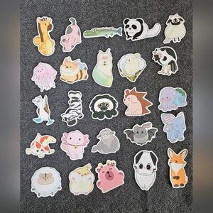 Mixed animals stickers, quirky, Journaling, stationary, 25pc